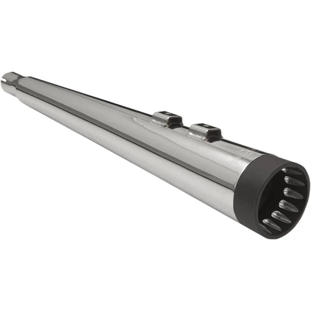 DNT Megaphone Slip-On Mufflers — 4" outer diameter, Chrome