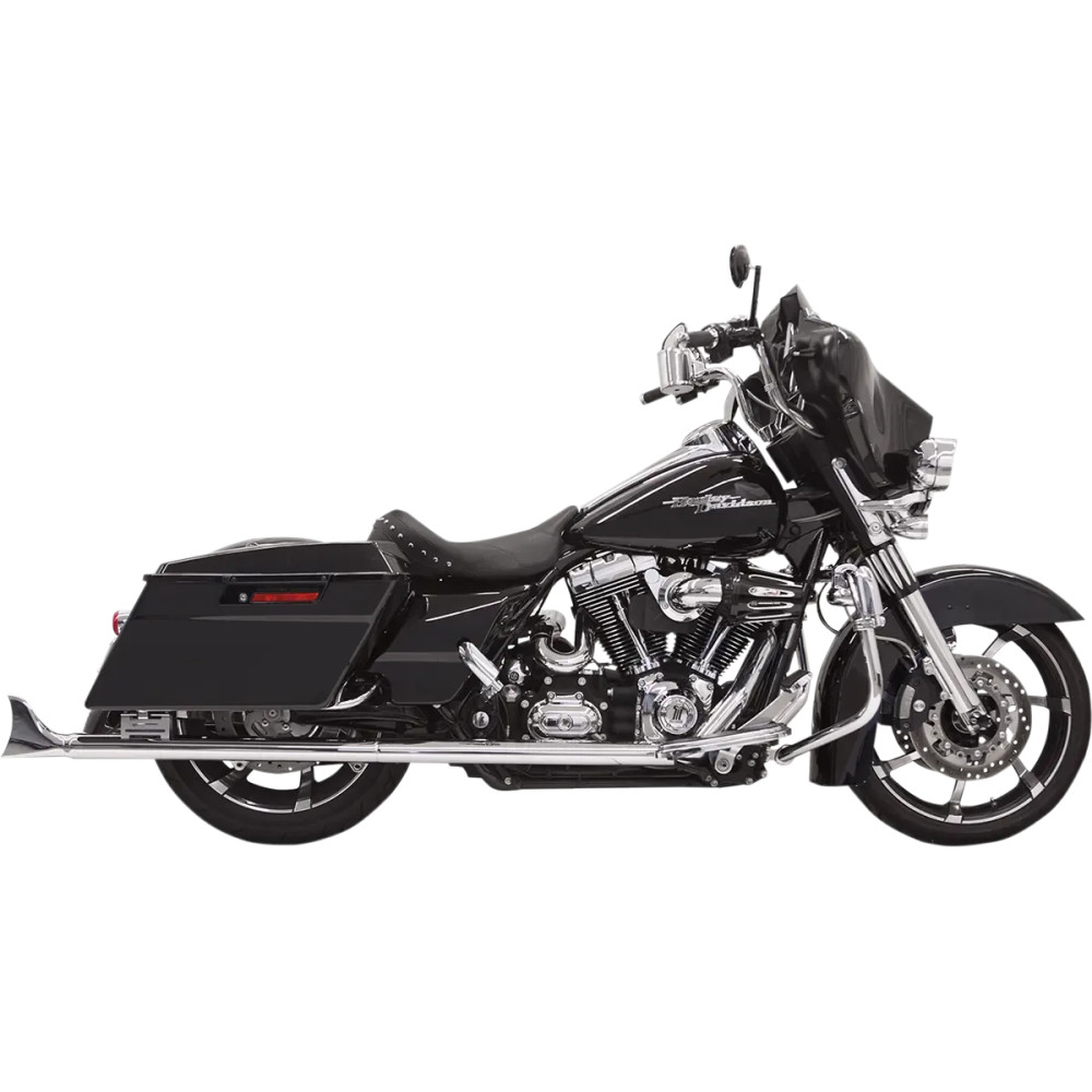 Fishtail Slip-On Mufflers — 84 cm, Chrome