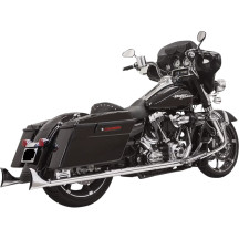 Fishtail Slip-On Mufflers — 84 cm, Chrome