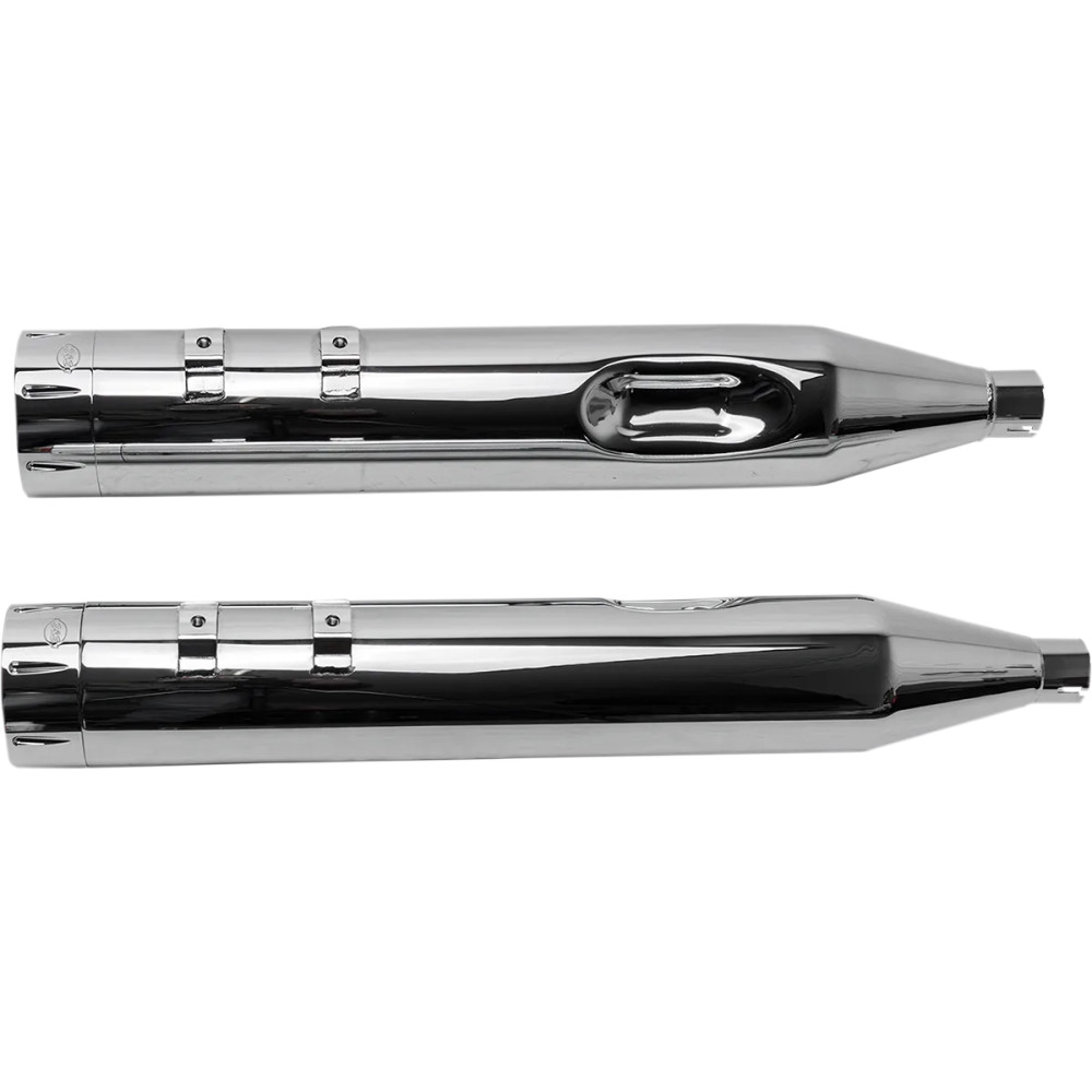 4-1/2" MK45 Performance Mufflers — 4-1/2" OD, Slip-On, pair, chrome end caps