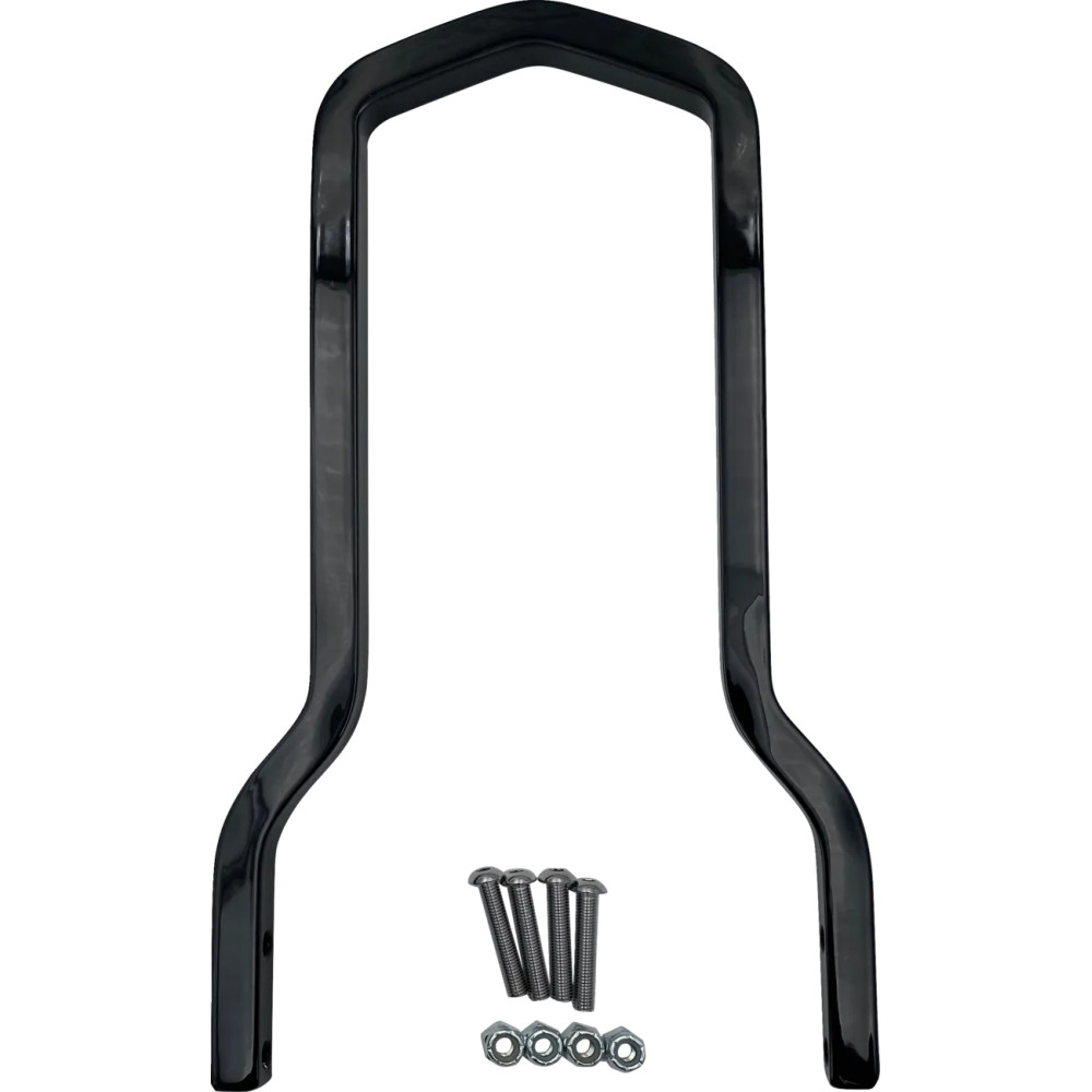 Square Sissy Bar — 10" height, 7-1/2" width, Black