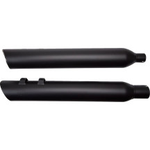 909 Twins Slip-On Mufflers — 4" de diámetro exterior, Negro azabache