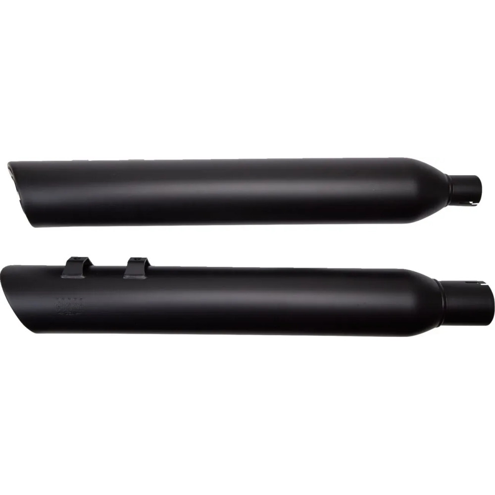 909 Twins Slip-On Mufflers — 4" de diámetro exterior, Negro azabache