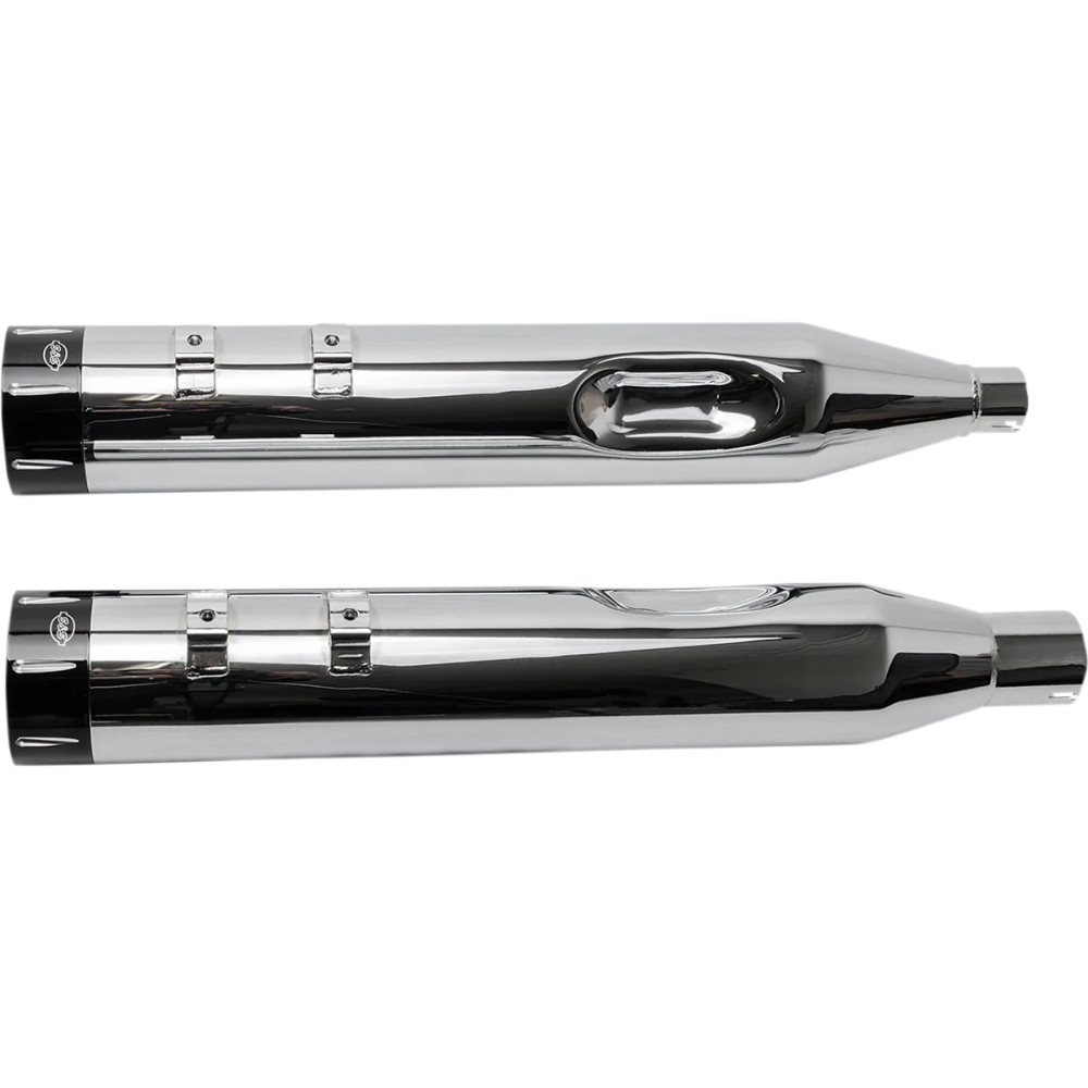 4-1/2" MK45 Performance Mufflers — 4-1/2" outer diameter, Chrome finish