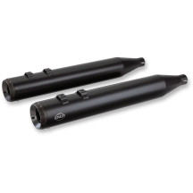 Grand National Slip-On Mufflers — 4" outer diameter, ceramic black