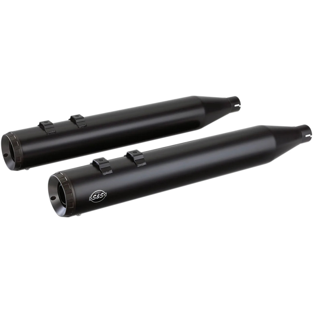 Grand National Slip-On Mufflers — 10 cm (4") outer diameter, ceramic black