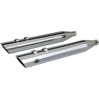 Slash Cut Slip-On Mufflers — 10 cm (4") , chrome