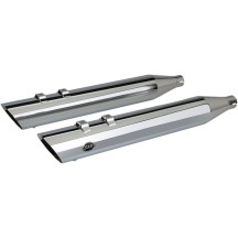Slash Cut Slip-On Mufflers — 4", Chrome