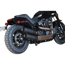 Grand National Slip-On Mufflers — 4" outer diameter, Slip-On, Black