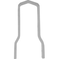 Square Sissy Bar — 28.2 cm (11.10"), 17 cm (6-11/16"), Chrome