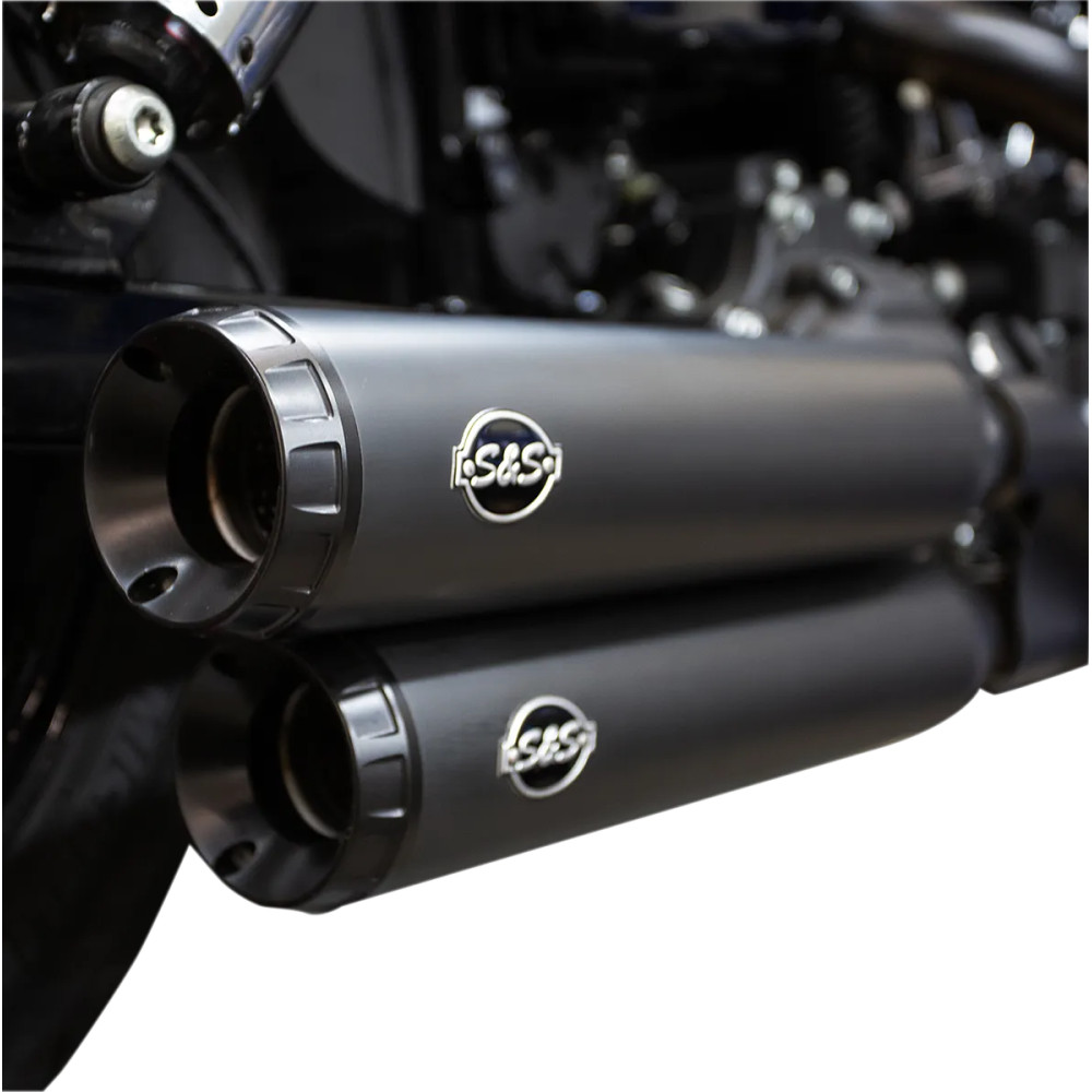 Grand National Slip-On Mufflers — Ceramic Black