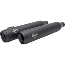 Grand National Slip-On Mufflers — Ceramic Black