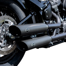 Slash Cut Race Slip-On Mufflers — Guardian Black