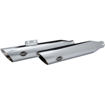 Slash Cut Race Slip-On Mufflers — Chrome
