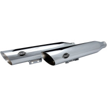 Slash Cut Race Slip-On Mufflers — Slip-On, Pair, Chrome