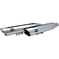 Slash Cut Race Slip-On Mufflers — Slip-On, Pair, Chrome