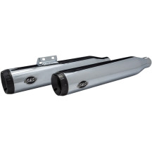 Grand National Race Slip-On Mufflers — Chrome