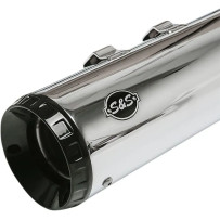 GNX Slip-On Mufflers — 4.5" (11.5 cm), Chrome finish, Tuxedo Black end cap