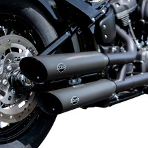 Slash-Cut Slip-On Mufflers — Guardian Black, Ceramic Black