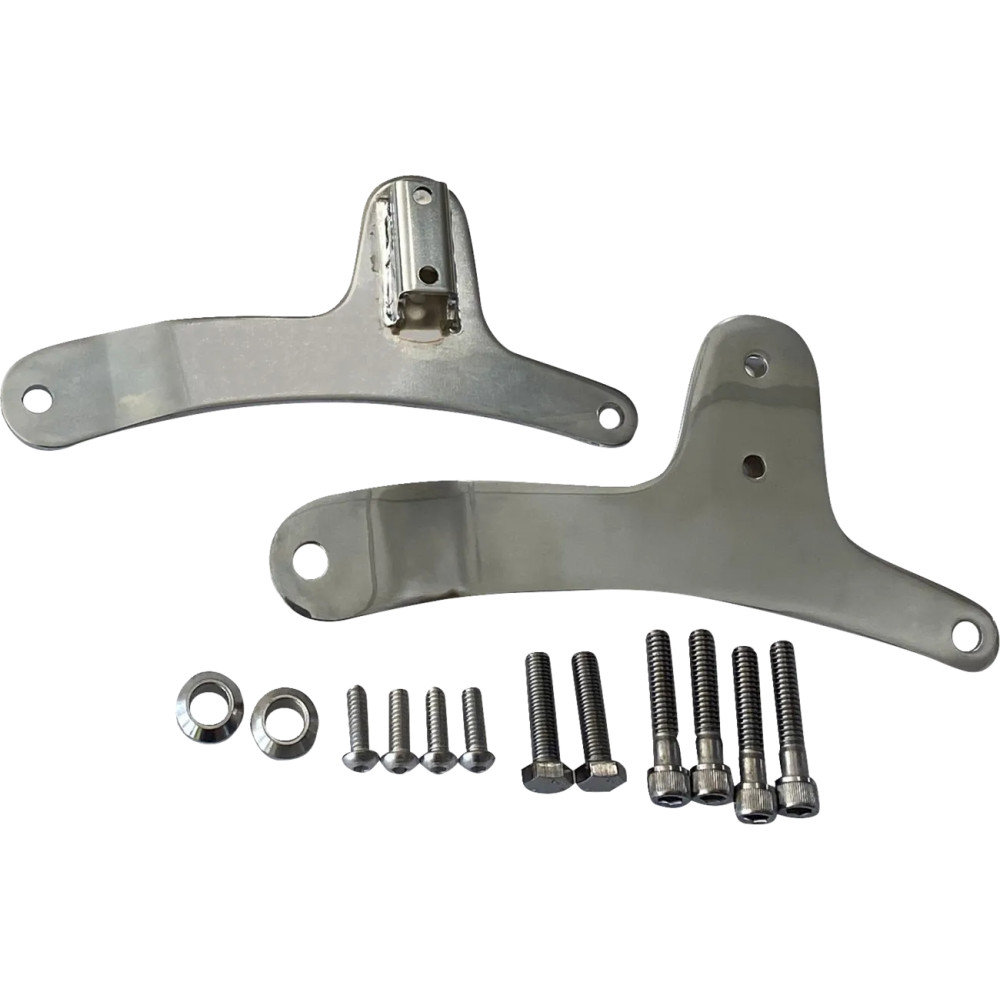 Sissy Bar Side Plates — Chrome, for sissy bar