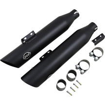 Slash-Cut Slip-On Mufflers — Guardian Black, Ceramic Black