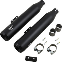 Grand National 50 State Slip-On Mufflers — Ceramic Black, Pair