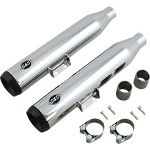 Grand National 50 State Slip-On Mufflers — Pair, Chrome