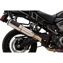 Silenciador Slip-On Adventure Hi-Output 450 — 4-1/2" de diámetro, Revolution Max 1250, plateado