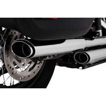 3" Twin Slash Slip-On Mufflers — 3" (76.2 mm) OD, Chrome, pair
