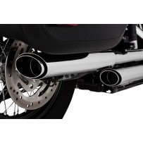 3" Twin Slash Slip-On Mufflers — 3" (76.2 mm) OD, Chrome, pair