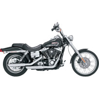 3" Twin Slash Slip-On Mufflers — right-mount, Chrome