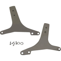 Sissy Bar Side Plates — Chrome, Steel, Pair