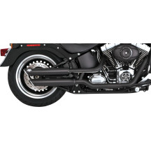 3" Twin Slash Slip-On Mufflers — Black, Right-mount