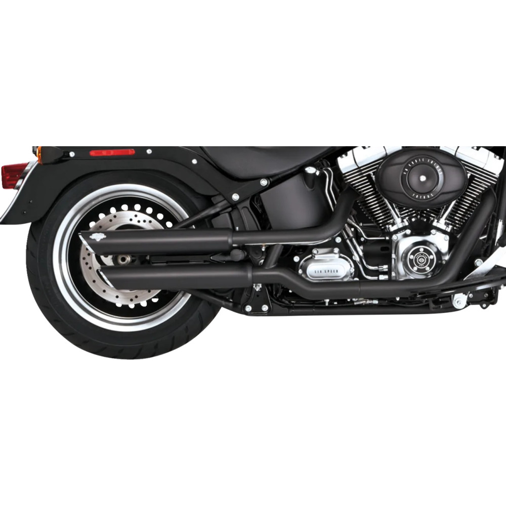 3" Twin Slash Slip-On Mufflers — Black, Right-mount