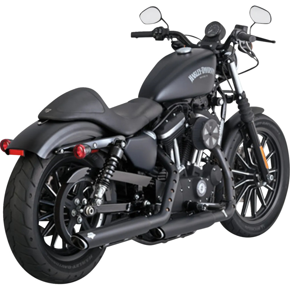 3" Twin Slash Slip-On Mufflers — 3", Right, Black