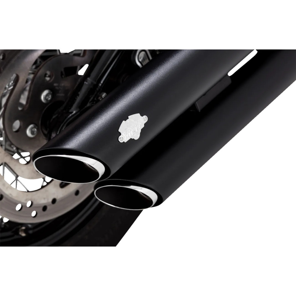 3" Twin Slash Slip-On Mufflers — 3", Black