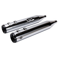 4-1/2" GNX Slip-On Mufflers — Tuxedo black end caps, chrome finish