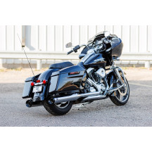 4-1/2" GNX Slip-On Mufflers — Tuxedo black end caps, chrome finish