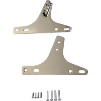 Sissy Bar Side Plates — Chrome, Steel, Pair