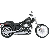 3" Twin Slash Slip-On Mufflers — Slash-cut end cap, Chrome