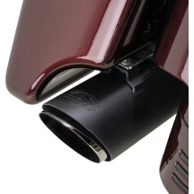 Twin Slash Slip-On Muffler — 10 cm (4"), matte black
