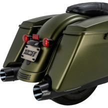 Blackbird 450 Slip-On Mufflers — 4.5 in (11.5 cm), matte ceramic black, pair