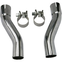 Muffler Adapter Kit — Chrome, fits 09-16 H-D FL Trike