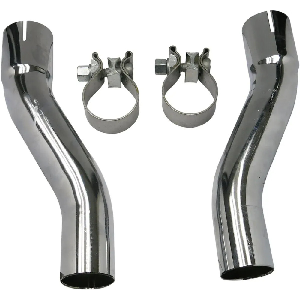 Muffler Adapter Kit — Chrome, fits 09-16 H-D FL Trike