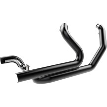 Aggressor 2-into-2 Crossover Headers with Heat Shields — Black