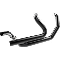 Aggressor 2-into-2 Crossover Headers with Heat Shields — Black