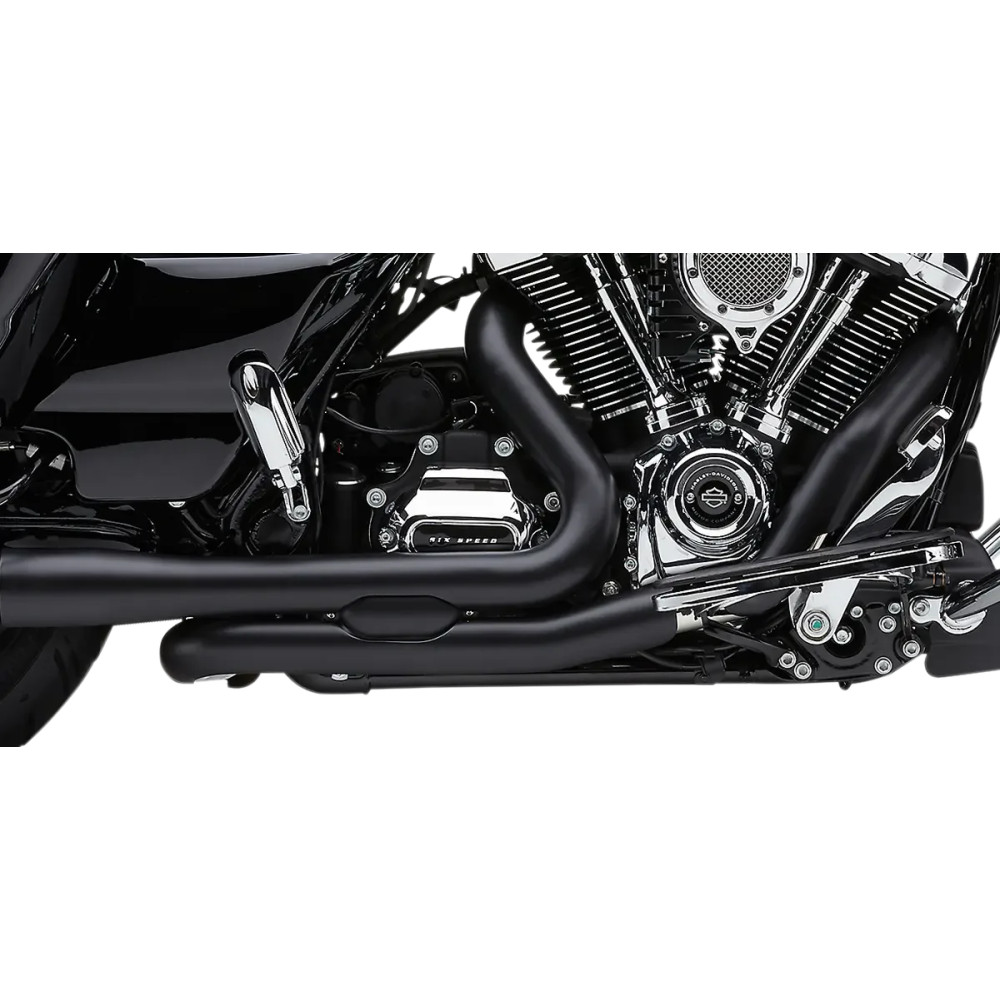 Tuberías Pro Chamber — Para motor Milwaukee Eight, Negro, 2-Into-2