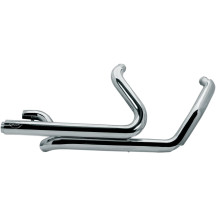 Power Tune® Dual Headers — 2-Into-2 system, stainless steel, chrome finish, fits '95–'16 OEM-style mufflers