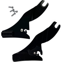 Quick Release Side Plates — 11 in fit, works with standard H-D detachable docking hardware, Black