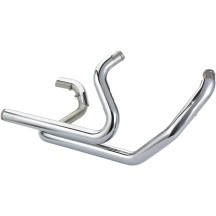 Power Tune® Dual Headers — 2-Into-2 system, stainless steel, chrome finish, fits '95–'16 OEM-style mufflers